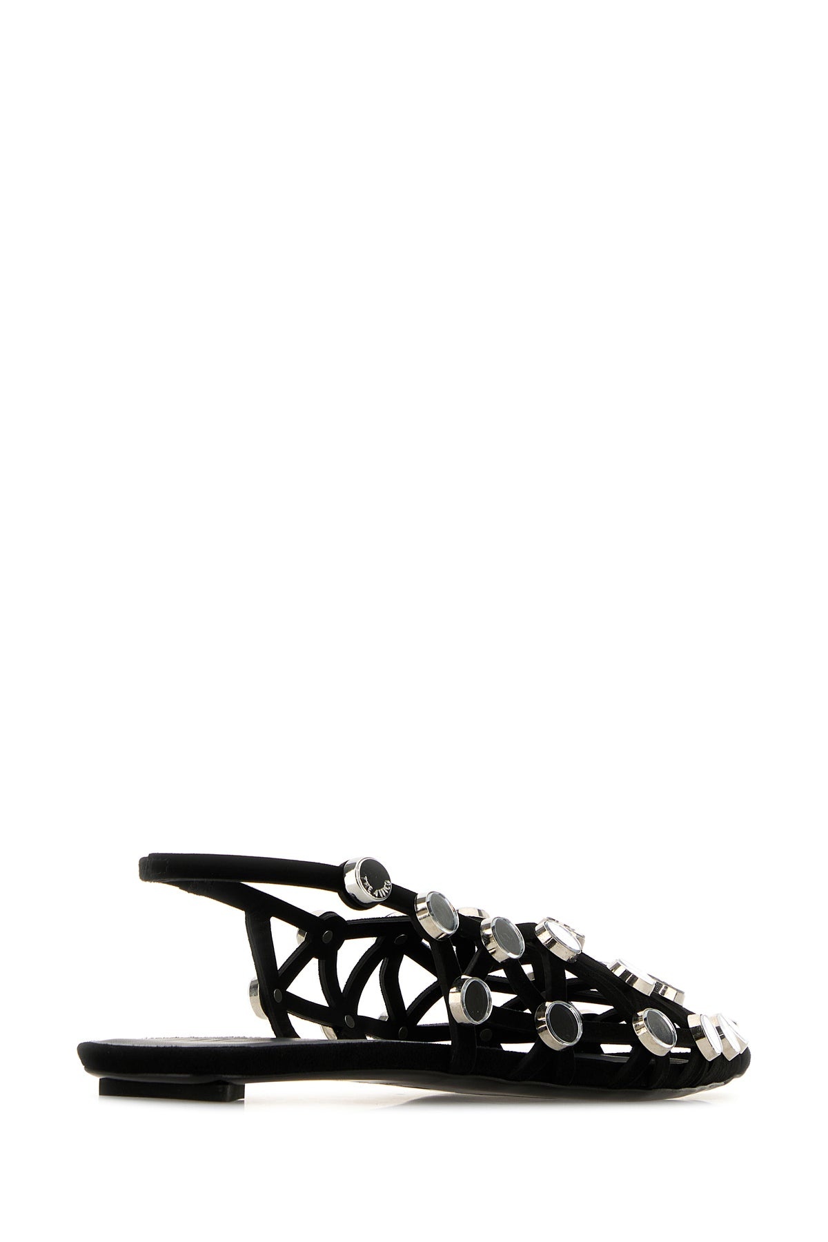 Black suede Grid ballerinas - 3