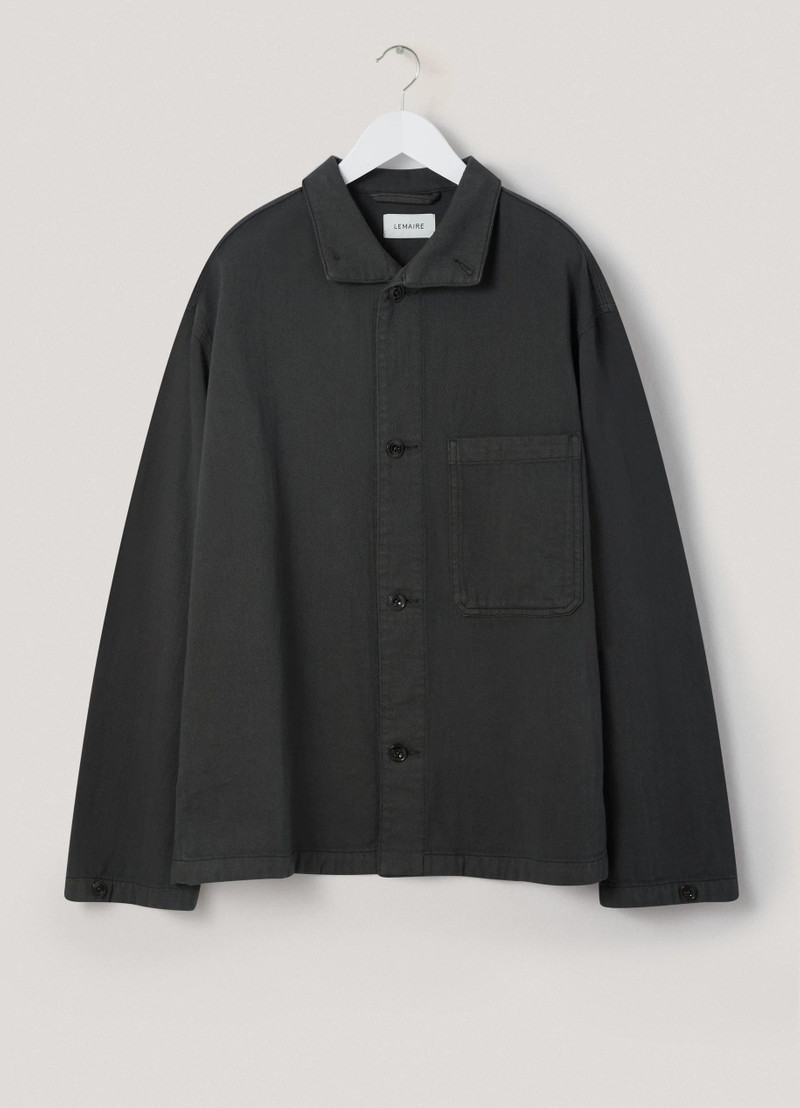 Lemaire STAND COLLAR OVERSHIRT LIGHT GD DENIM | REVERSIBLE
