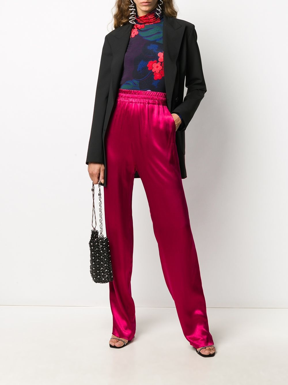 Dries Van Noten Woman`s pink & purple viscose pants - 7