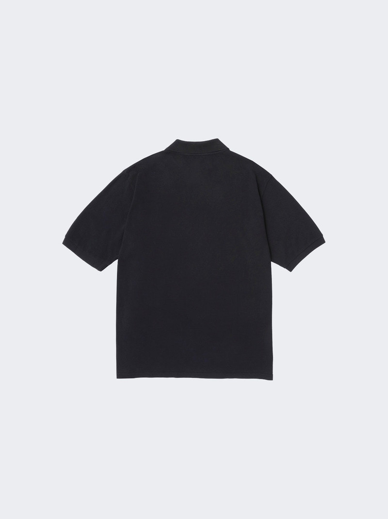 vowels Short Sleeve Pique Polo Black outlook
