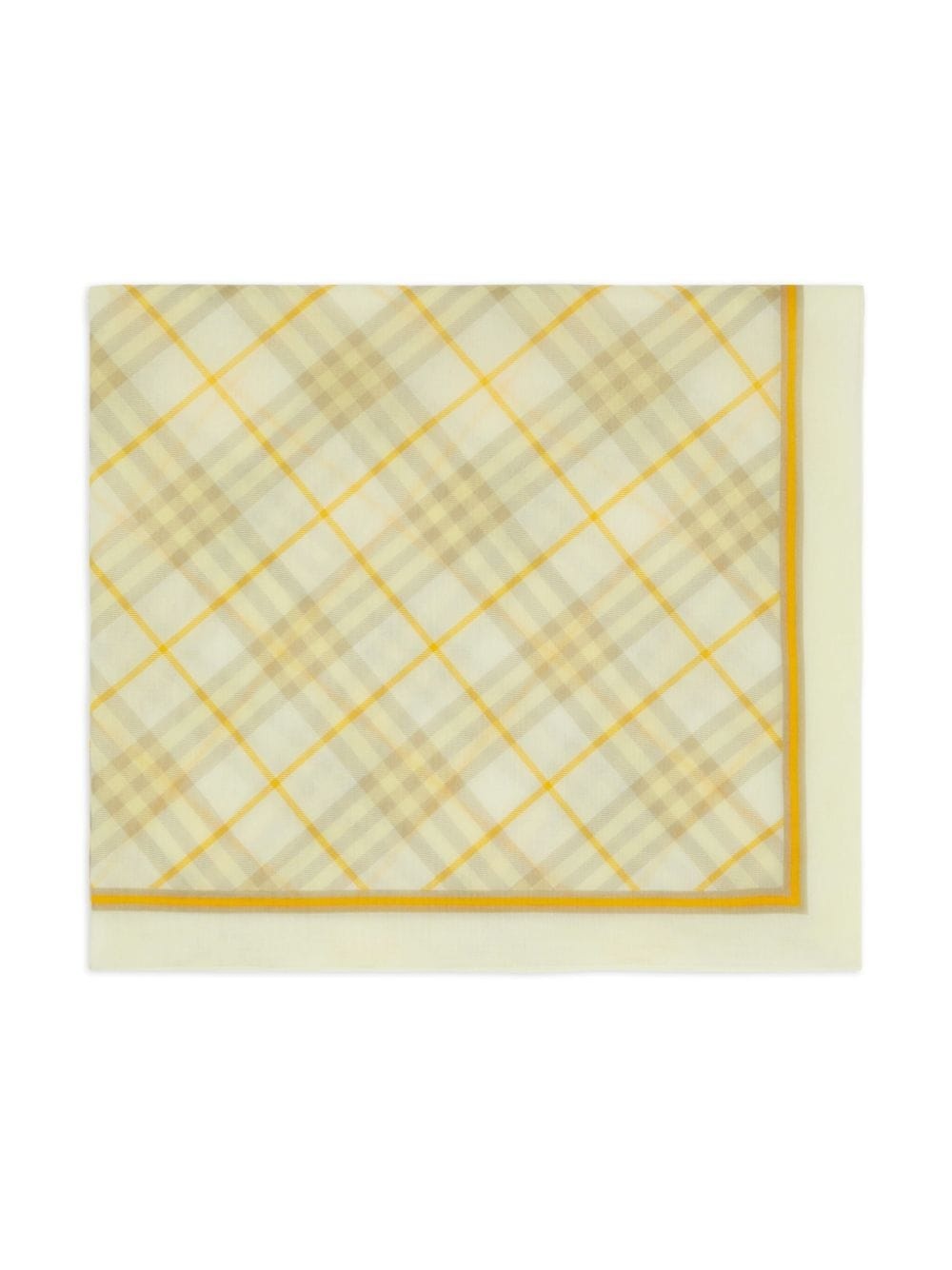 checked cotton scarf - 2