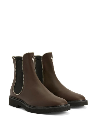 Giuseppe Zanotti zipper-lined leather boots outlook