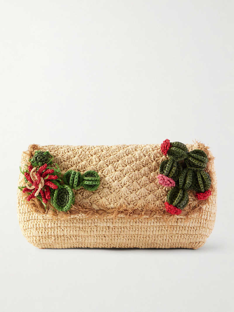 Embellished Raffia Clutch 1