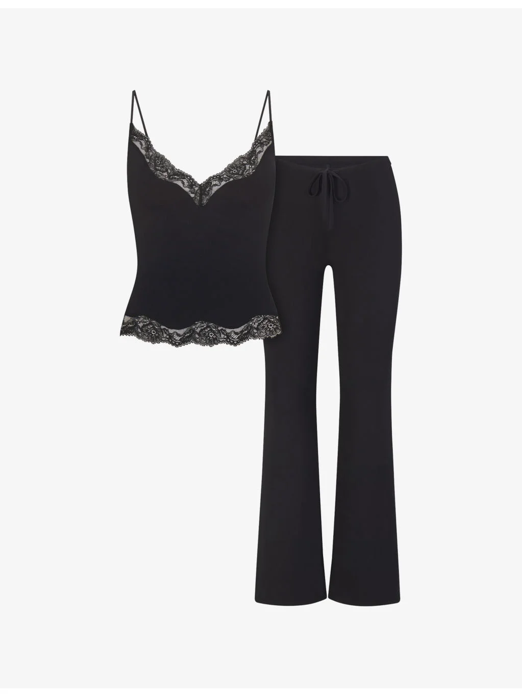 Sleep Lace-Trim Stretch-Modal Cami and Trousers Set - 1