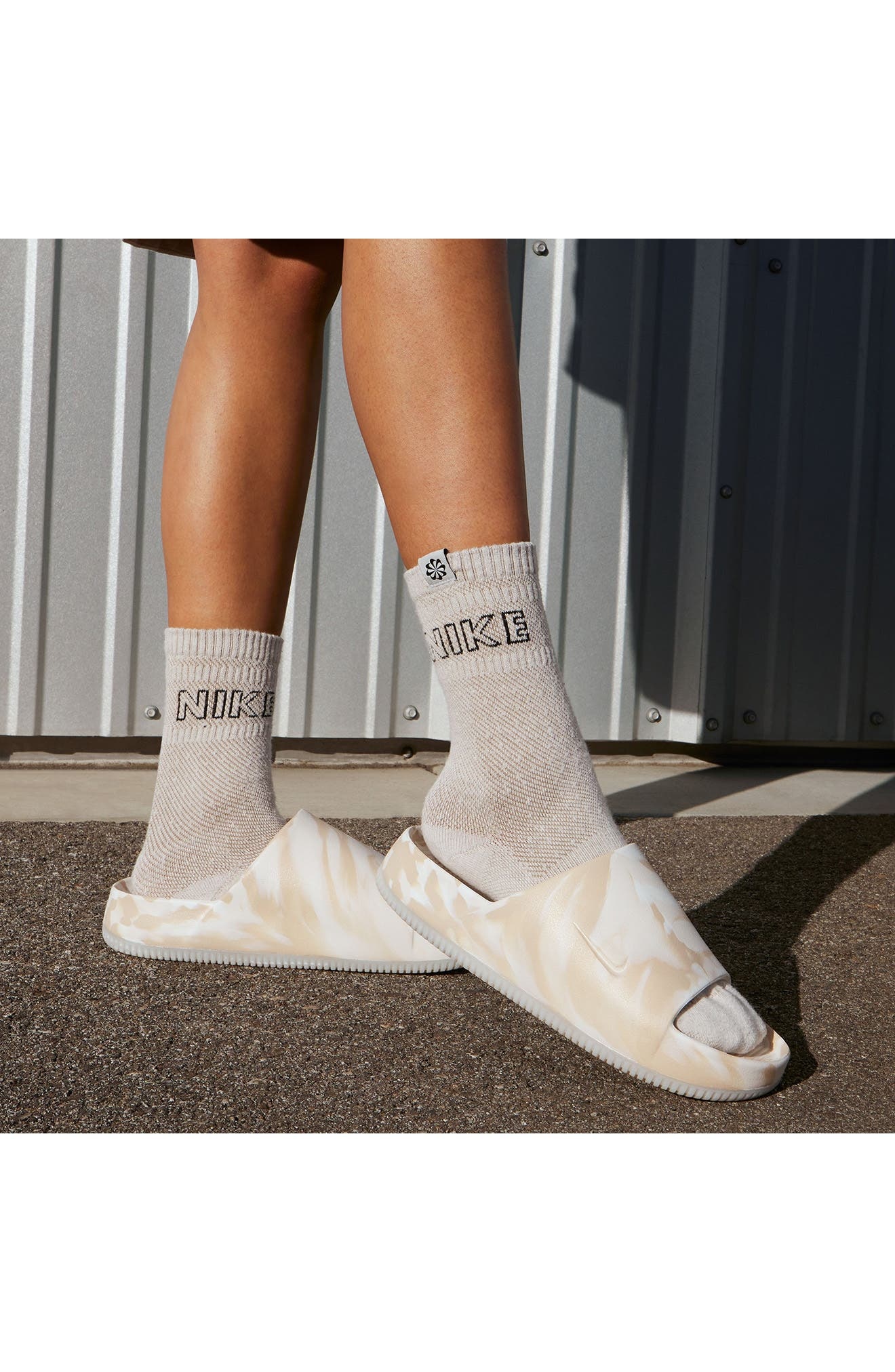 Nike Calm Slide Sandal in Phantom/Phantom at Nordstrom - 2