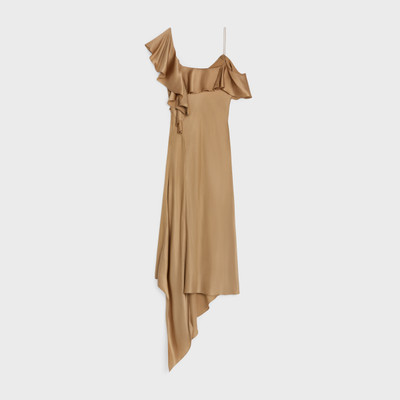 CELINE asymmetric lingerie dress in satin crepe outlook