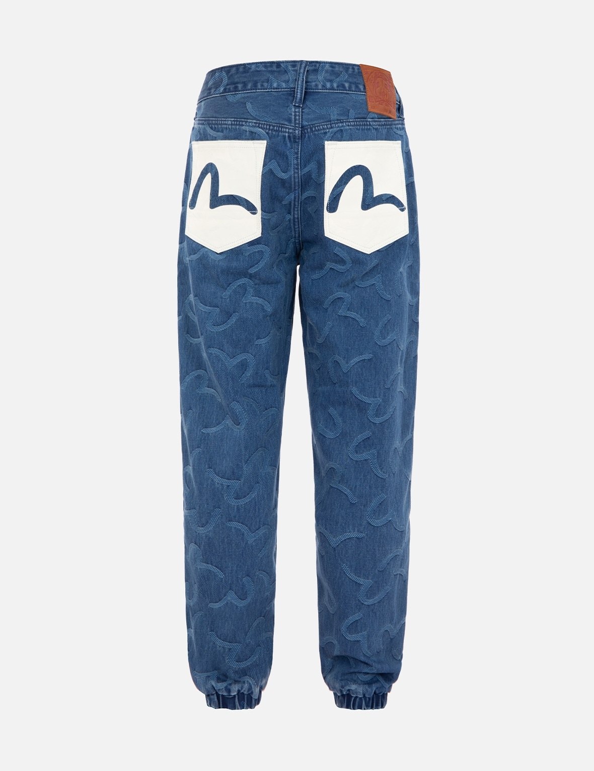 SEAGULL JACQUARD DENIM JOGGER PANTS - 2