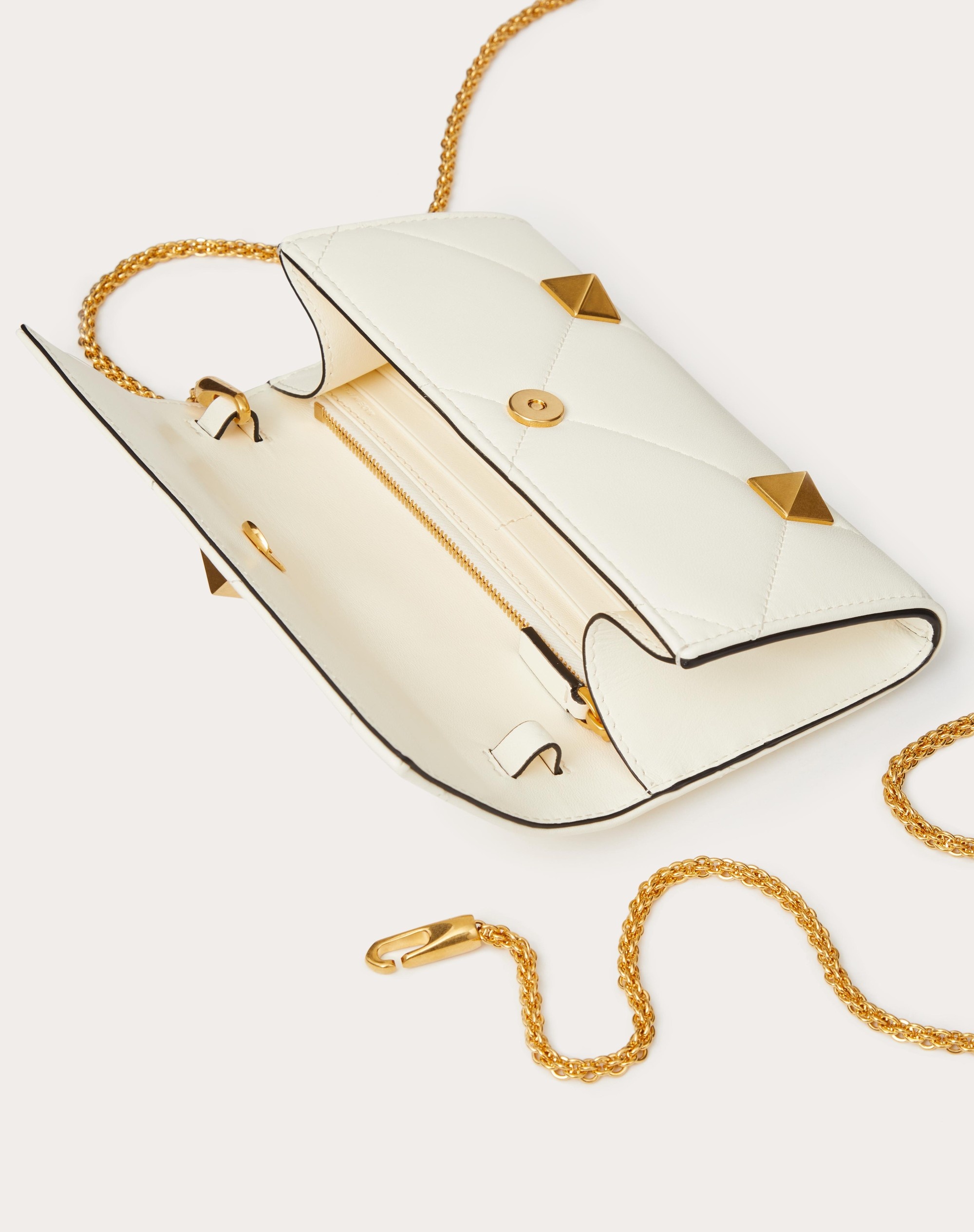 ROMAN STUD WALLET IN NAPPA LEATHER WITH CHAIN - 6