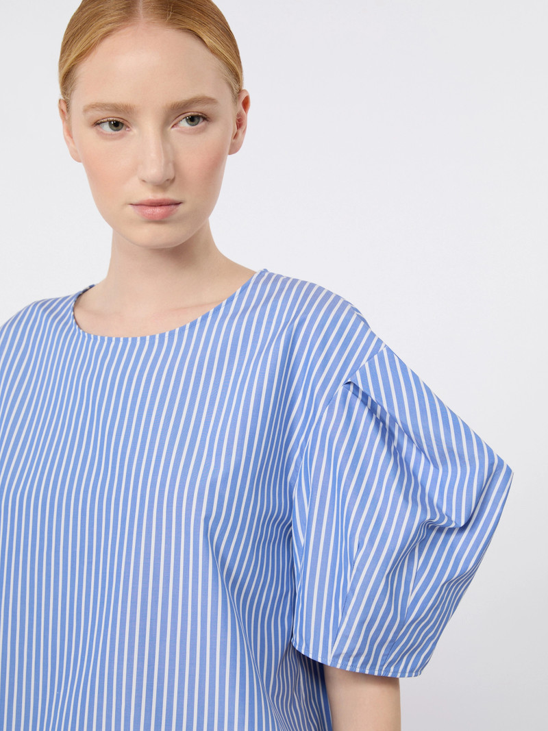 SABRINA Cotton poplin blouse - LIGHT BLUE 5