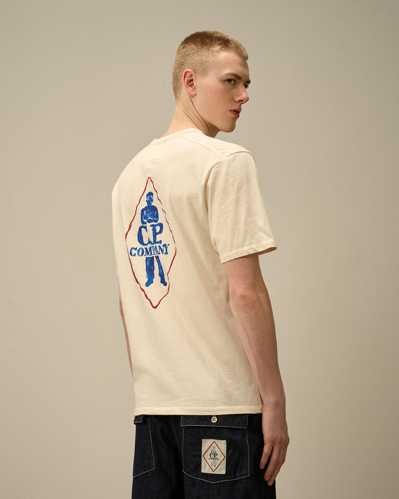 C.P. Company Natural Jersey Logo T-Shirt outlook