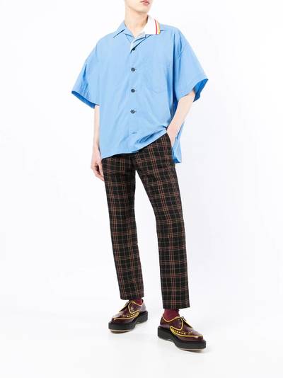 Kolor contrasting short-sleeved shirt outlook