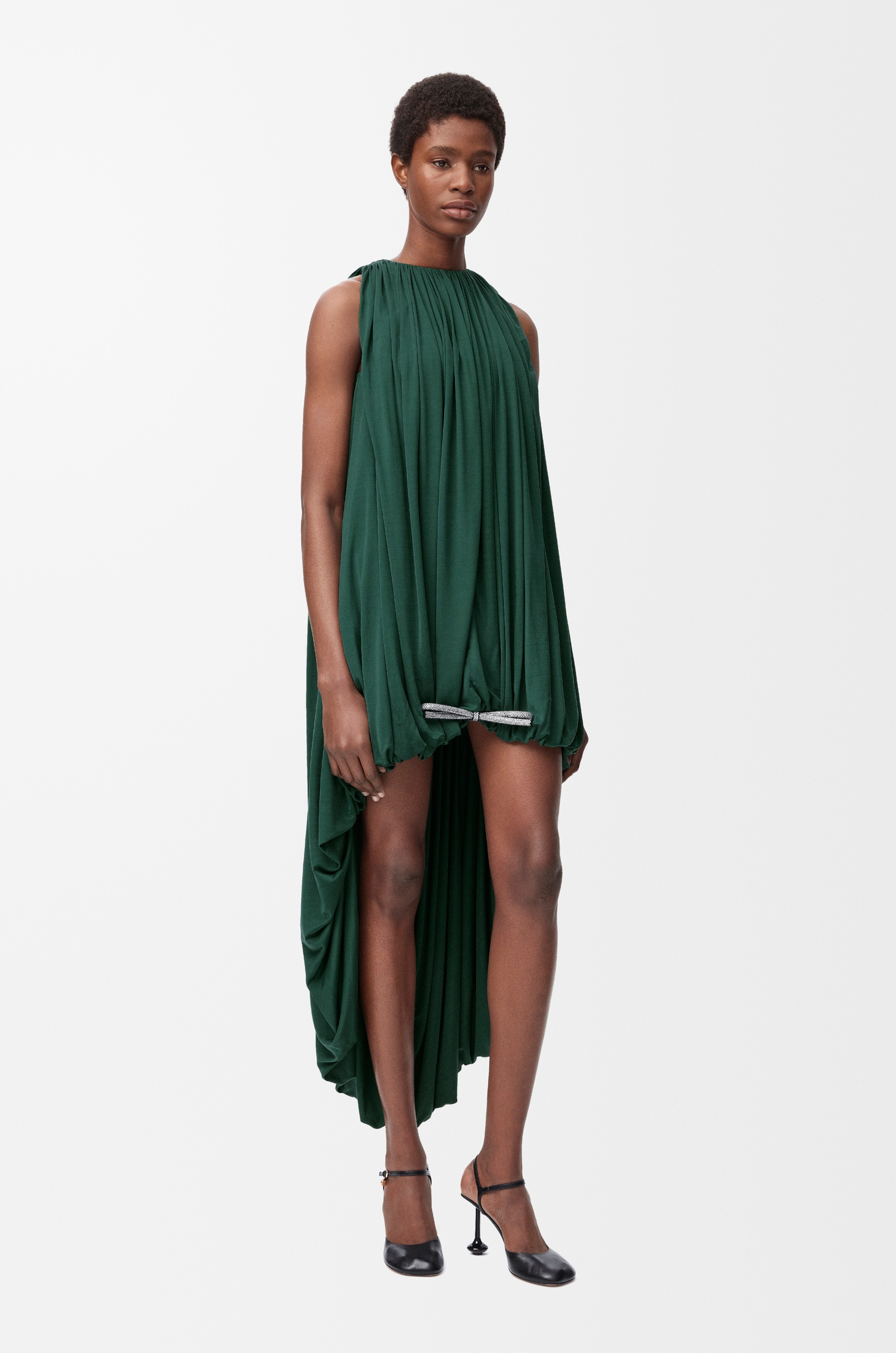 Draped dress in silk - 2