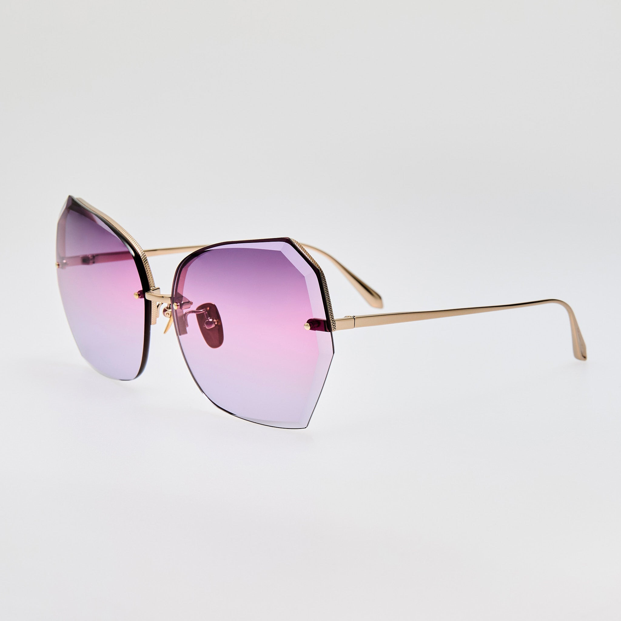 Lila Sunglasses in Purple and Gold - 3