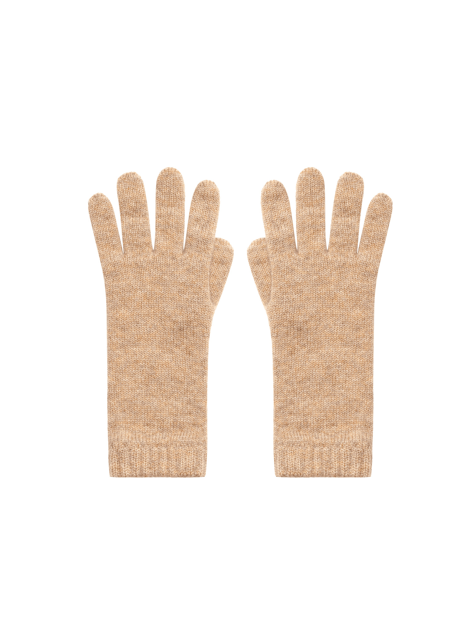 Cashmere Short Cuff Gloves - Oatmeal - 2