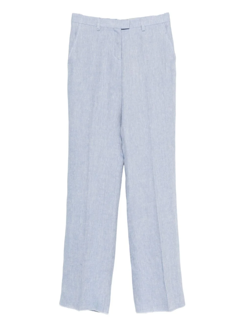 two side pockets linen tailored trousers - 1