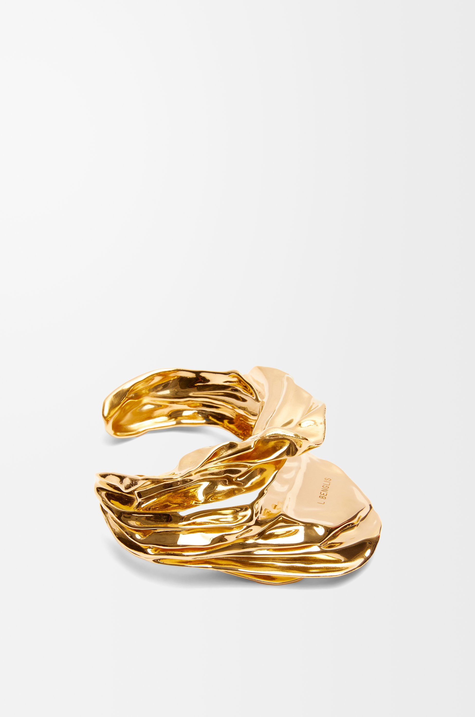 Pleated Fan cuff in sterling silver - 3