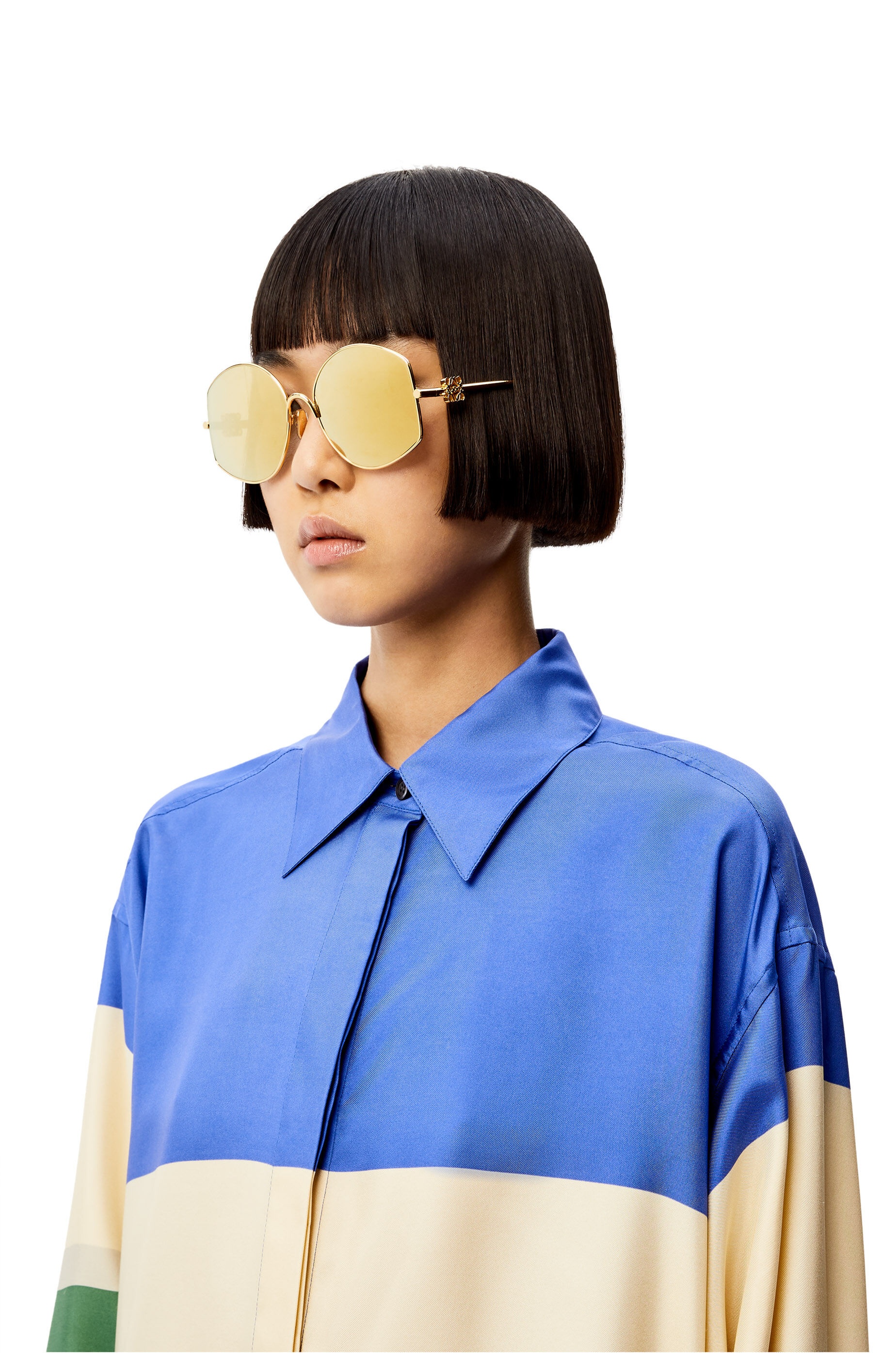 Oversize sunglasses in metal - 2