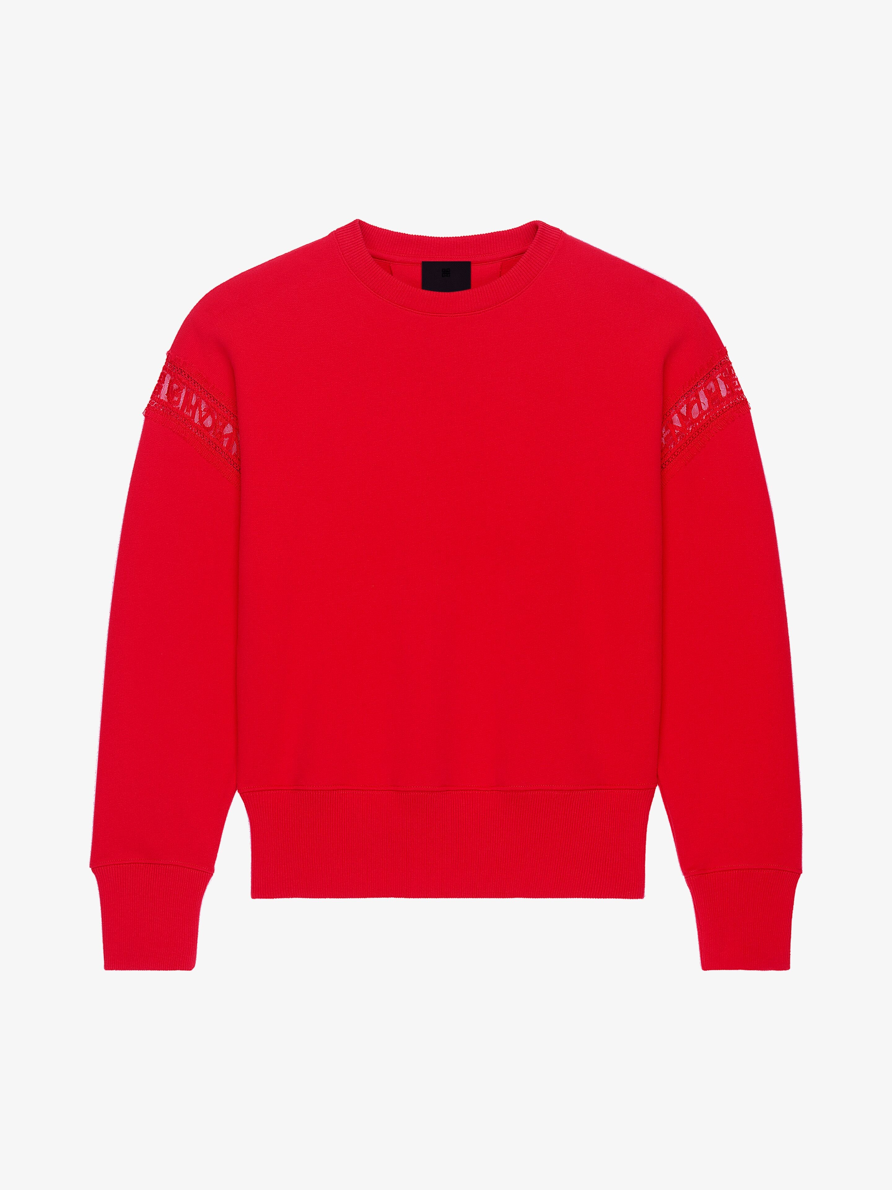 GIVENCHY SWEATSHIRT WITH LACE WEBBING - 1