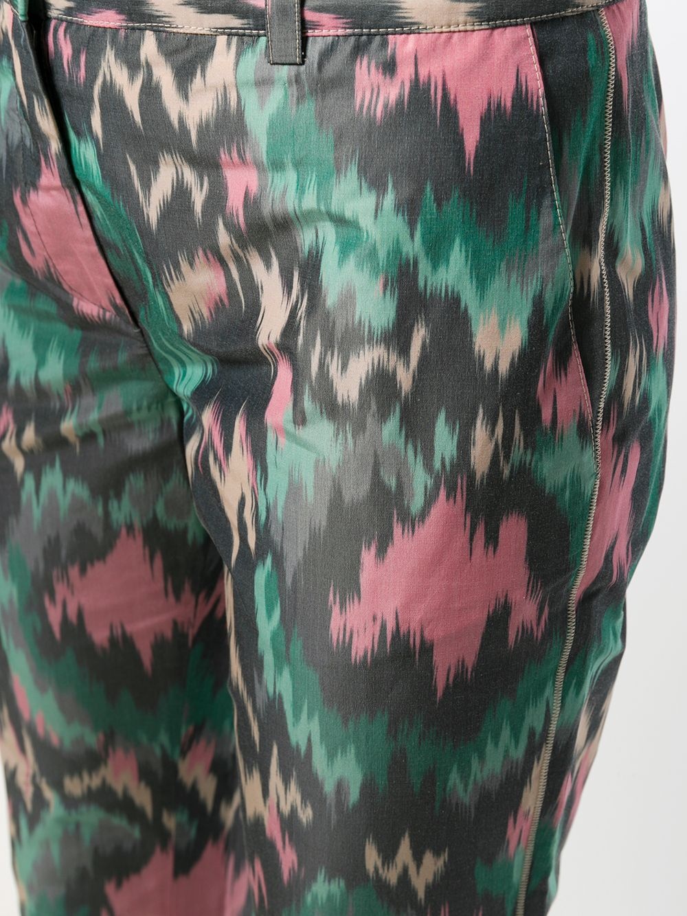 abstract print flared trousers - 5