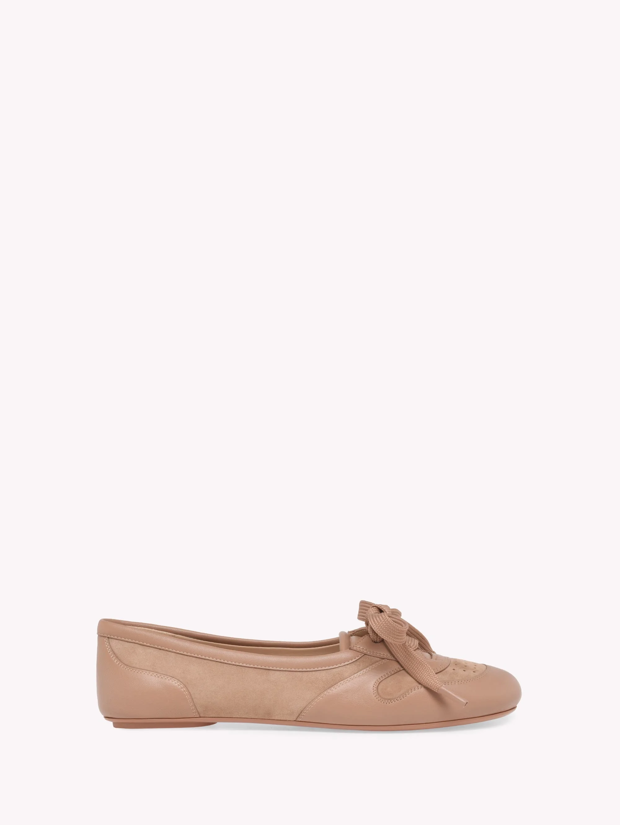 Gianvito Rossi Vault Ballerina in Pink Nappa And Suede at Nordstrom - 1