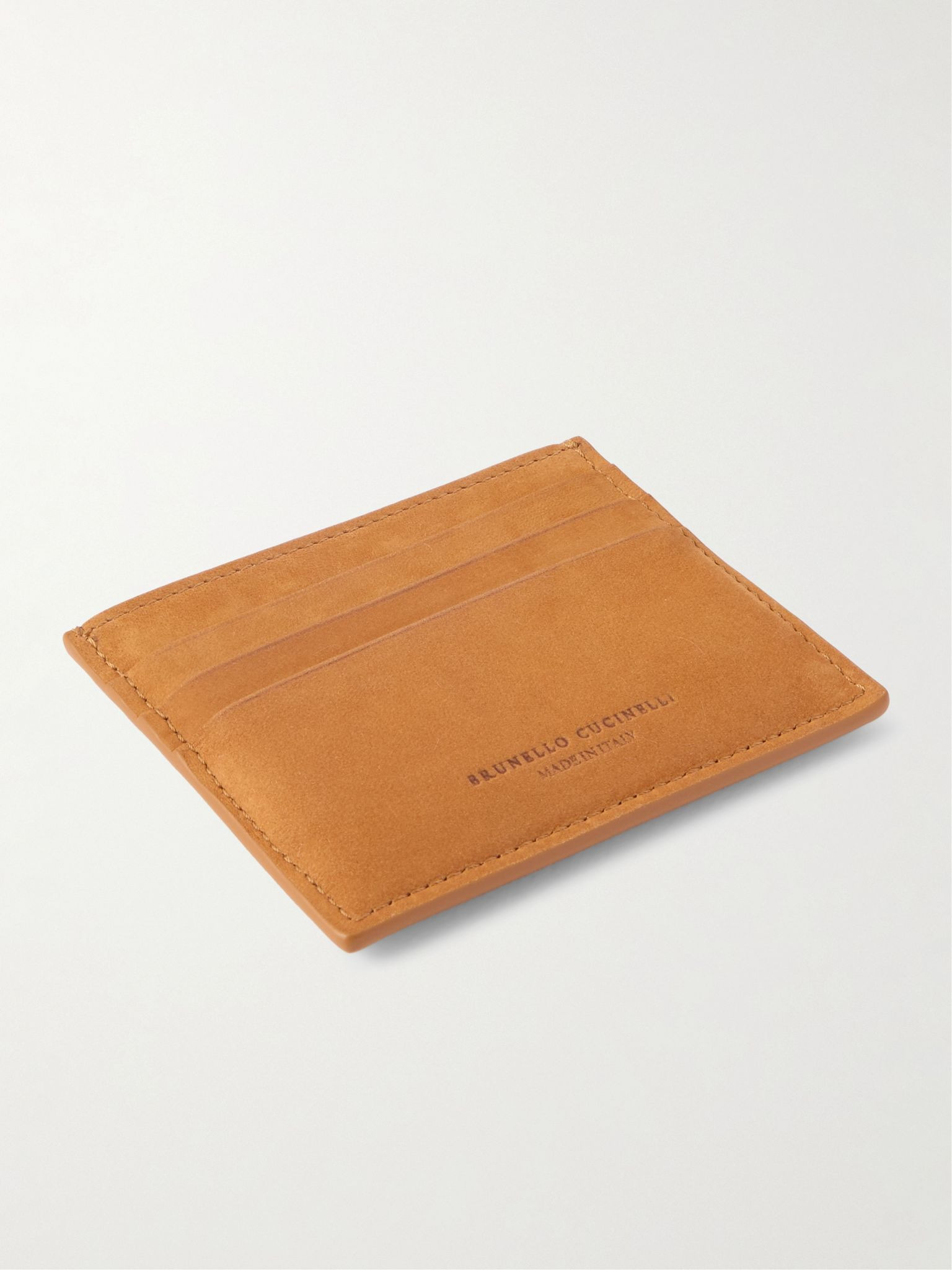Logo-Debossed Leather Cardholder Brown - 2
