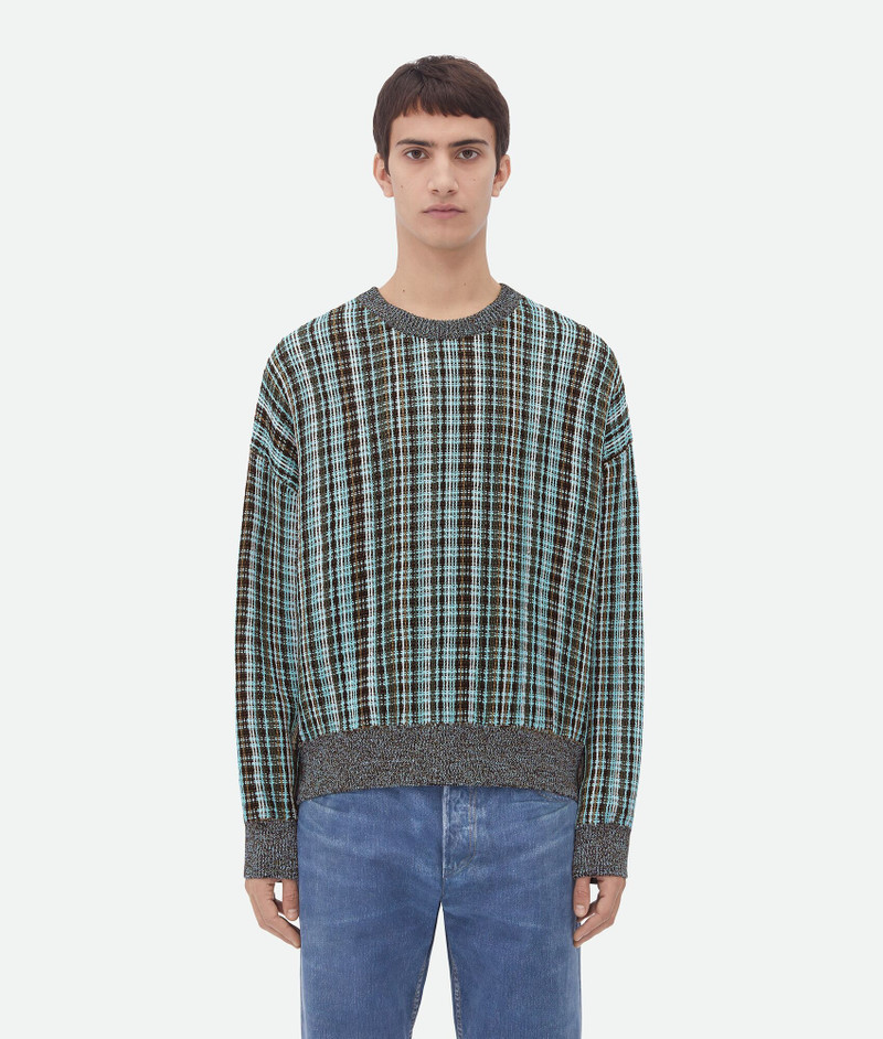 Cotton Viscose Check Jumper 1