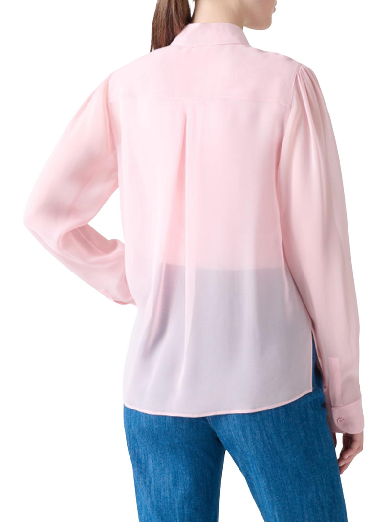 Women's Boho Georgette Blouse - Pale Pink 4