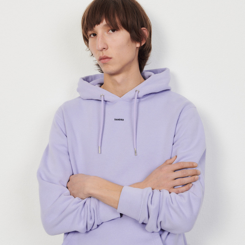 Sandro Hoodie sweatshirt with logo embroidery outlook