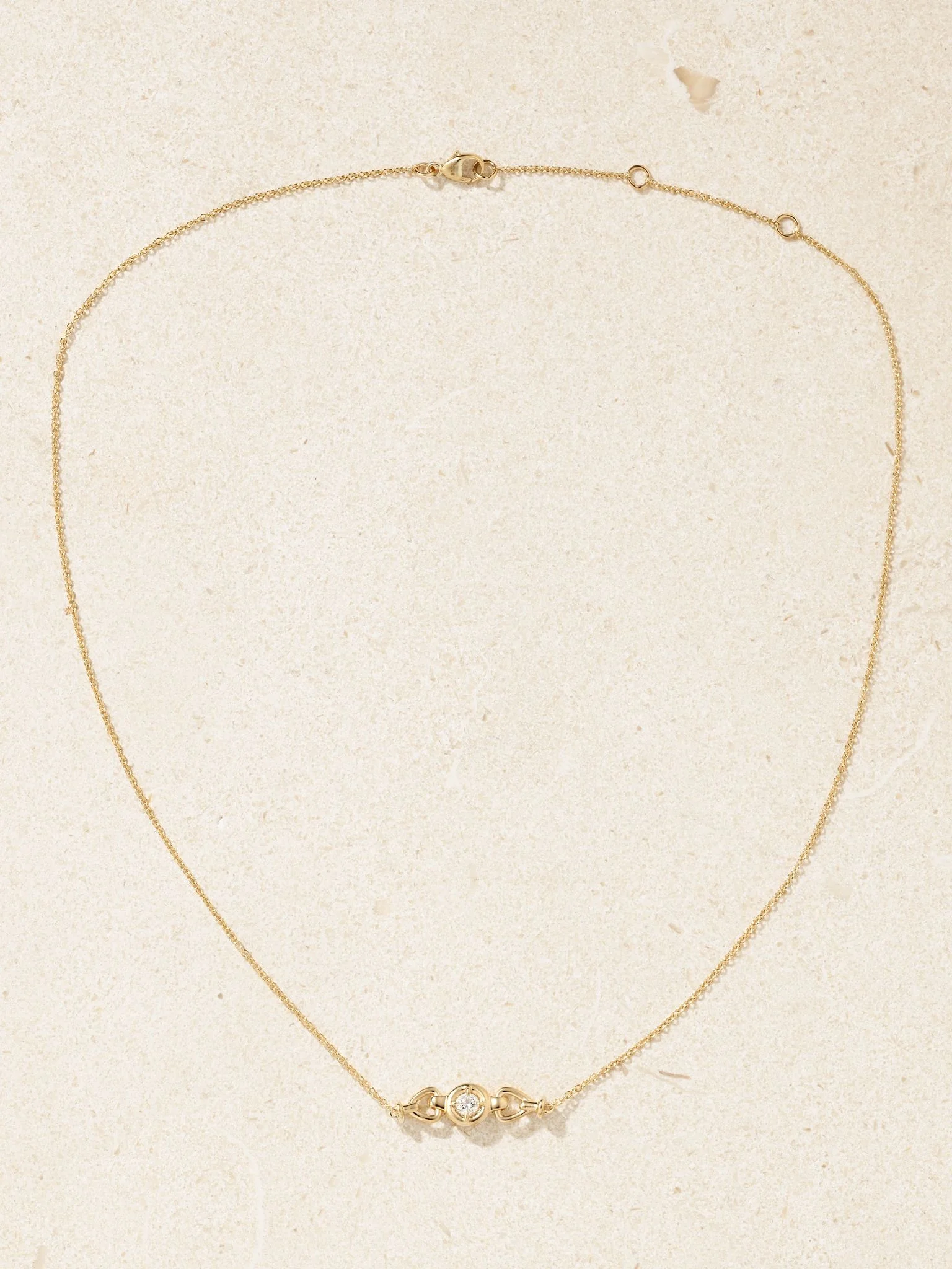Silvia 14-karat gold diamond necklace Gold - 1