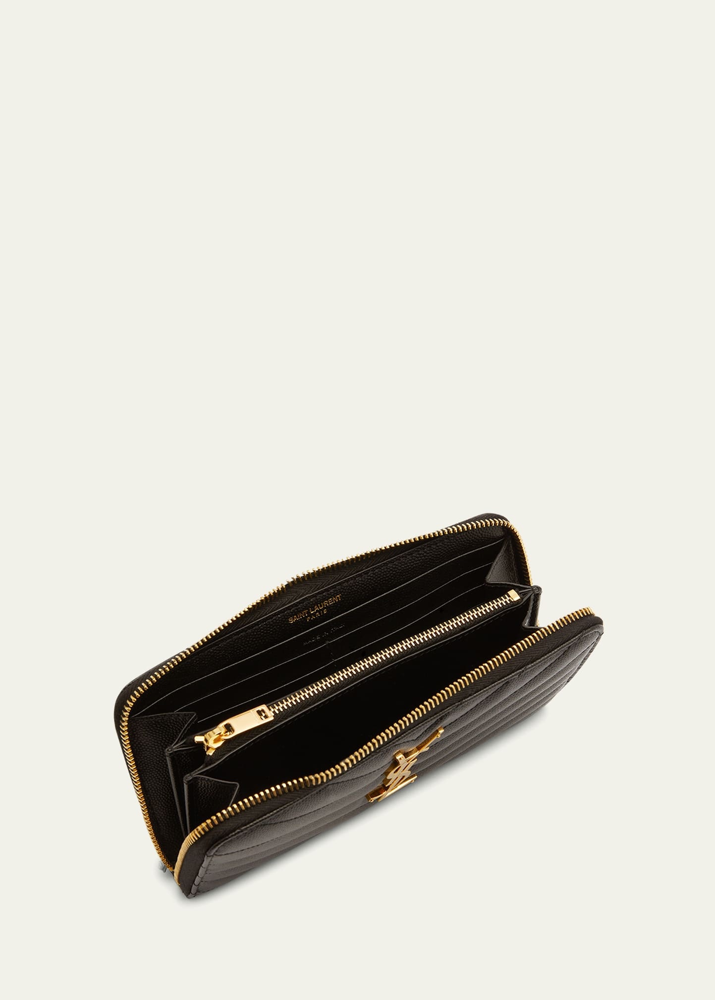 YSL Monogram Grain de Poudre Zip-Around Wallet - 4