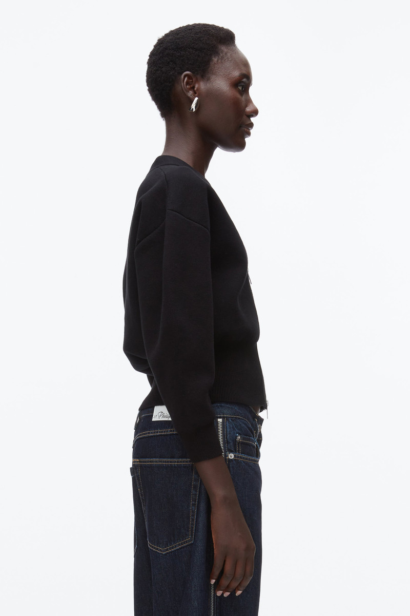 Round Sleeve Zip Cardigan 3