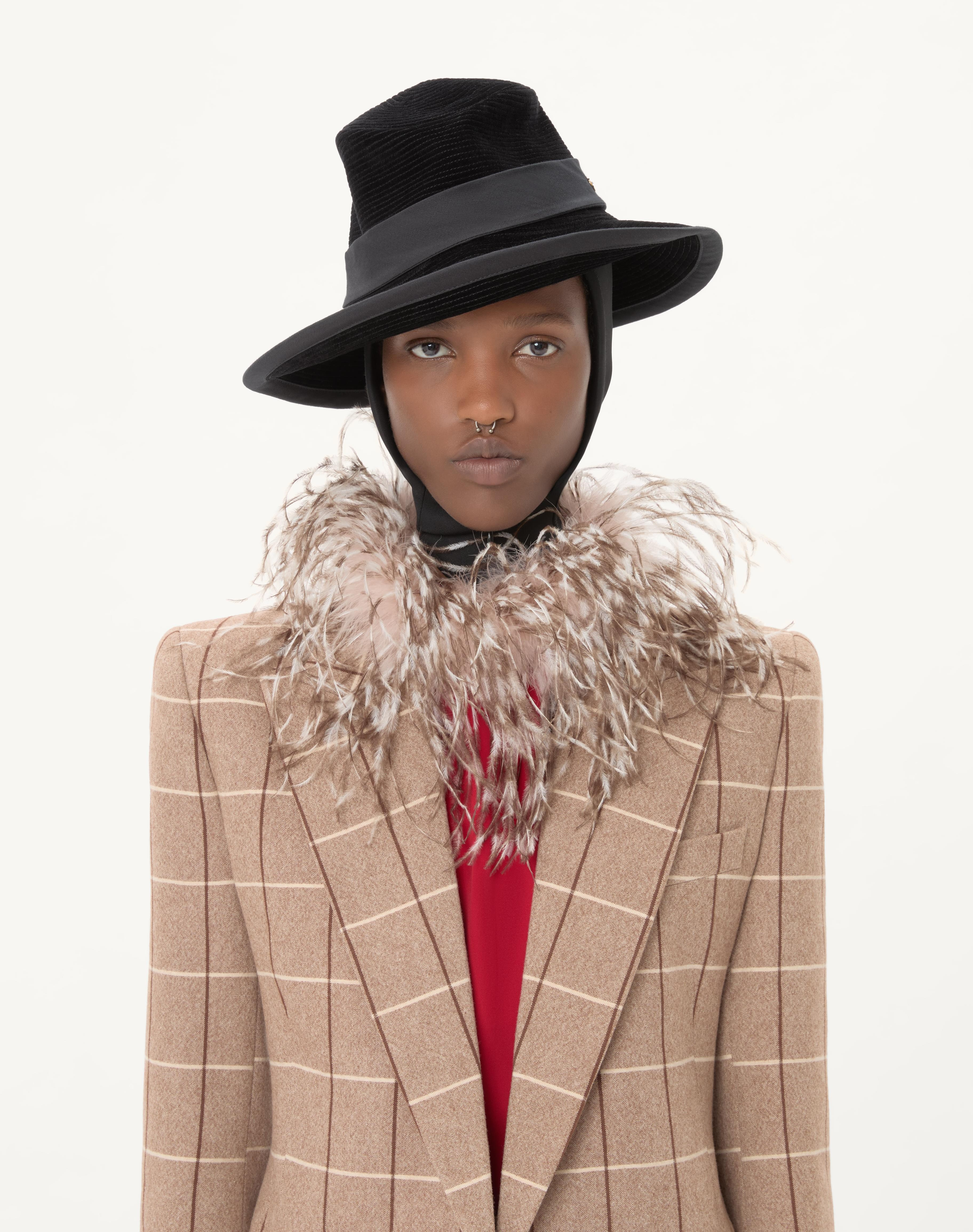 DOUBLE-BREASTED WOOL BLAZER WITH WINDOWPANE PATTERN - 3