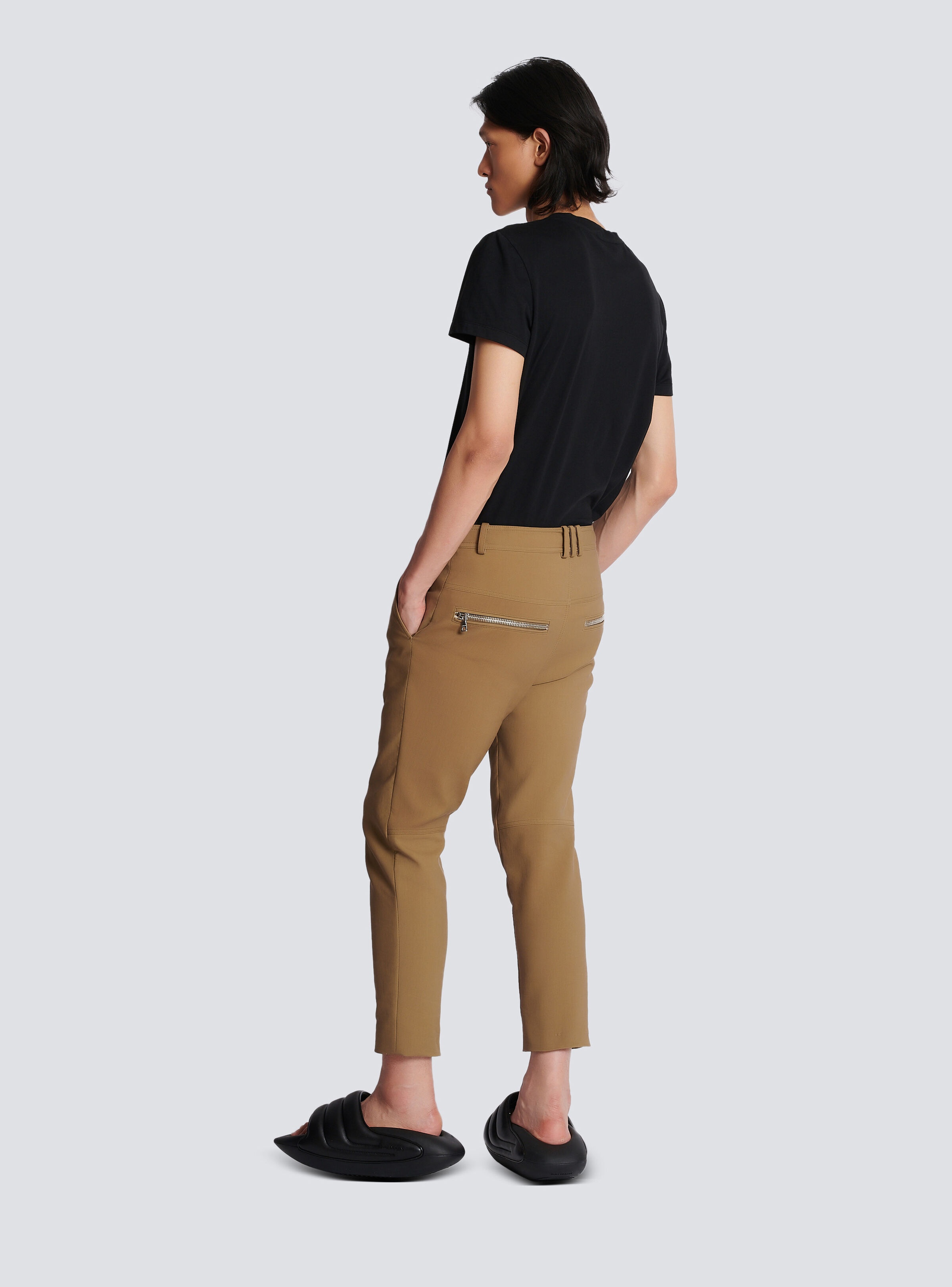 Straight cotton cargo trousers - 4