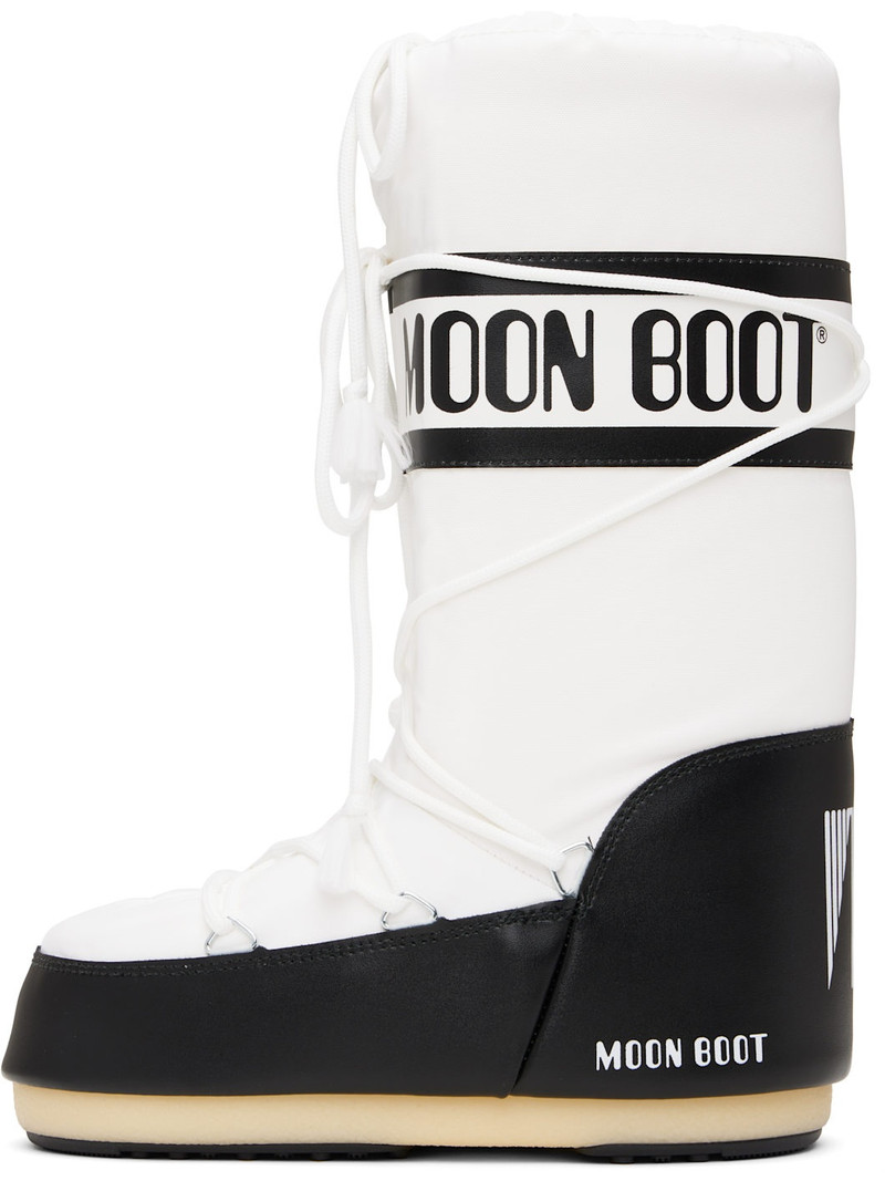 MOON BOOT Black & White Icon Nylon Boots outlook