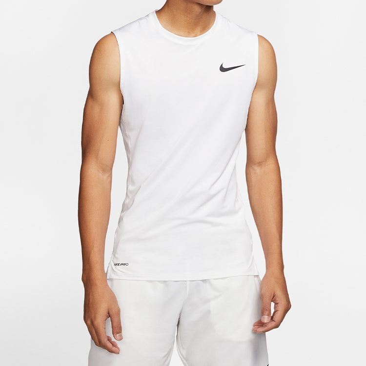 Men's Nike Pro Logo Training Tight White Vest BV5601-100 - 4