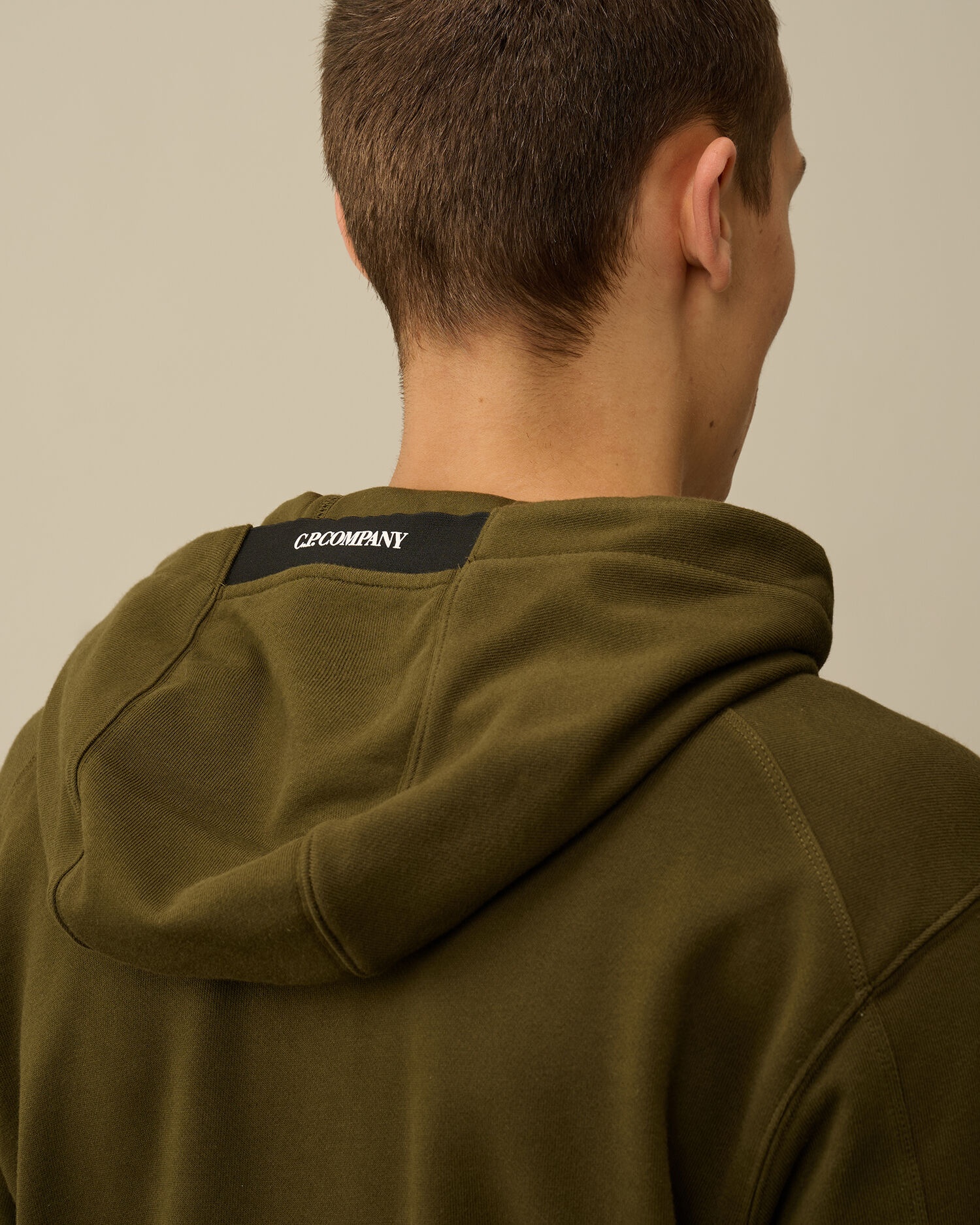 Diagonal Raised Fleece Lens Hooded Sweatshirt - 4