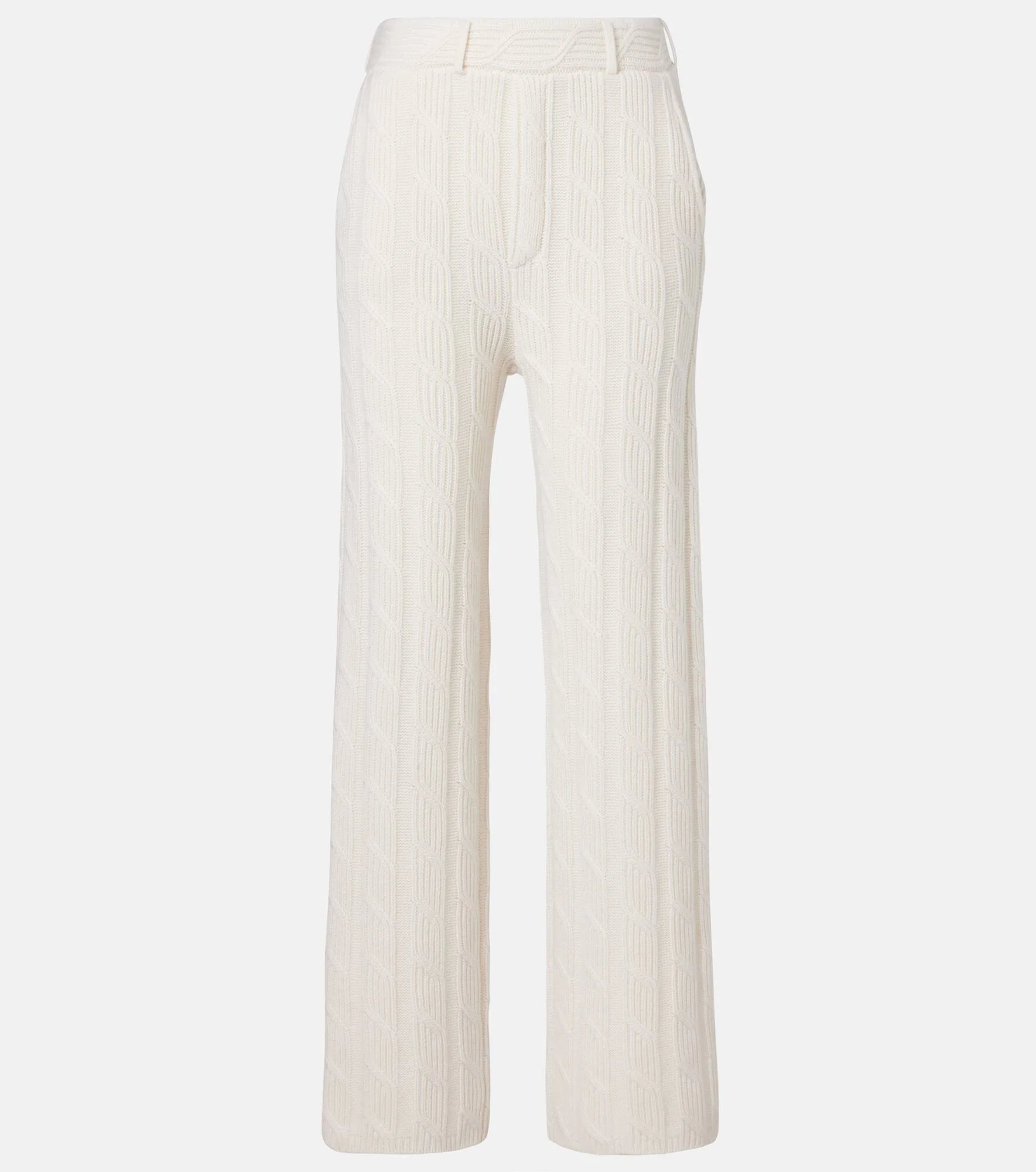 Ebba low-rise cashmere wide-leg pants - 1