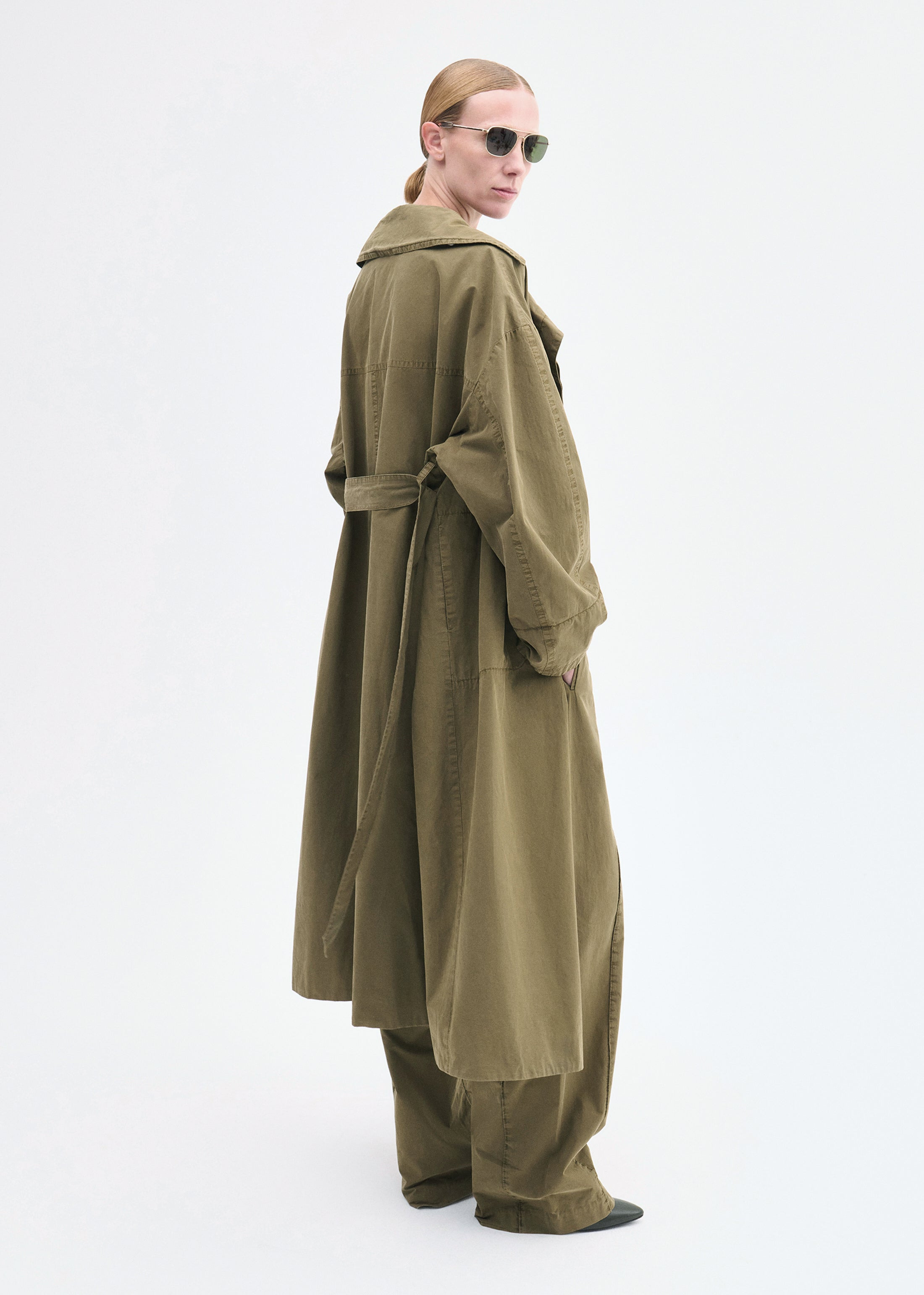 Oversized Trench in Cotton Twill - 3