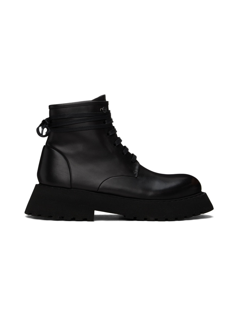 Black Micarro Lace-Up Ankle Boots 1