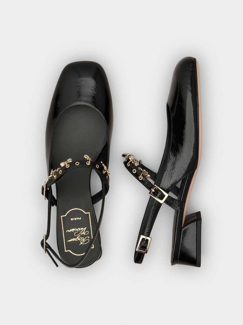 Très Vivier Slingback Mary Janes in patent leather 4