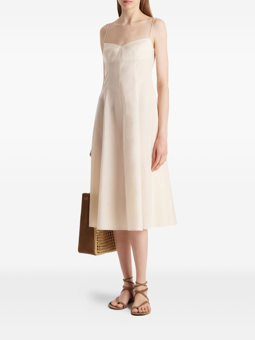 Isabella spaghetti-strap A-line midi dress - 3