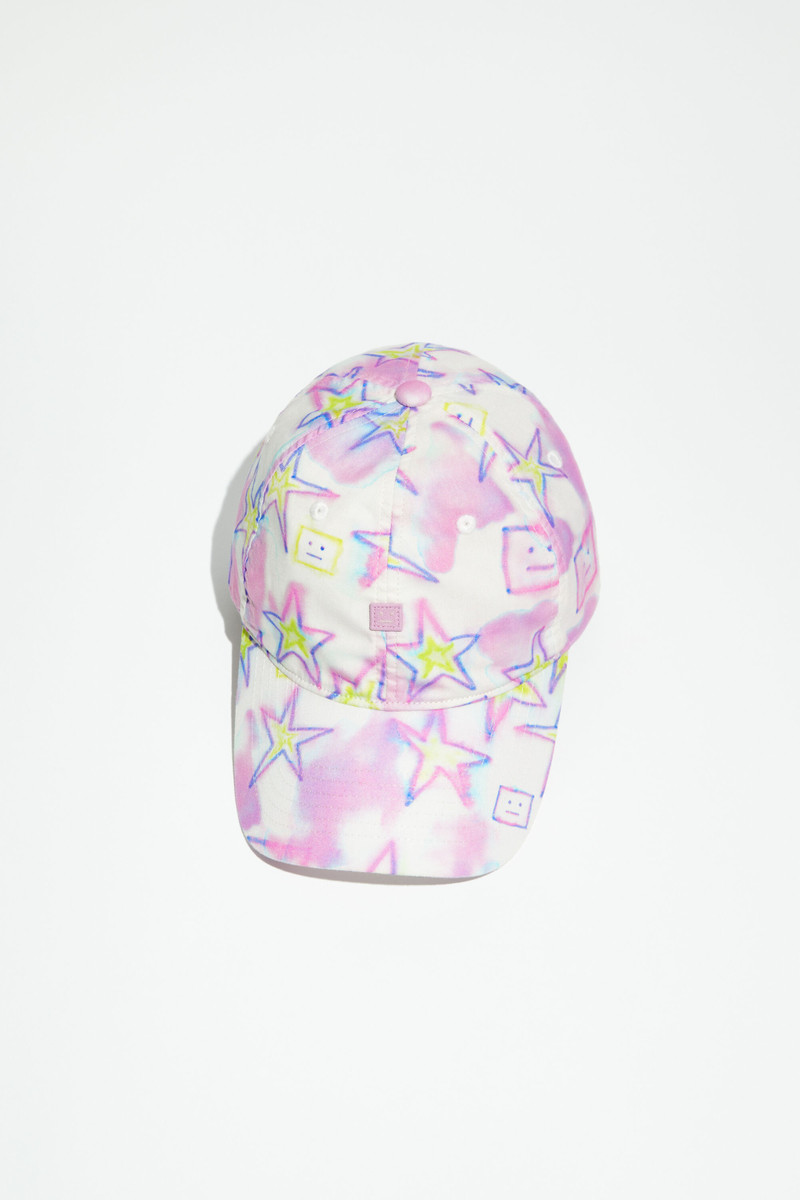Micro Face patch cap - Pale pink/multi 1