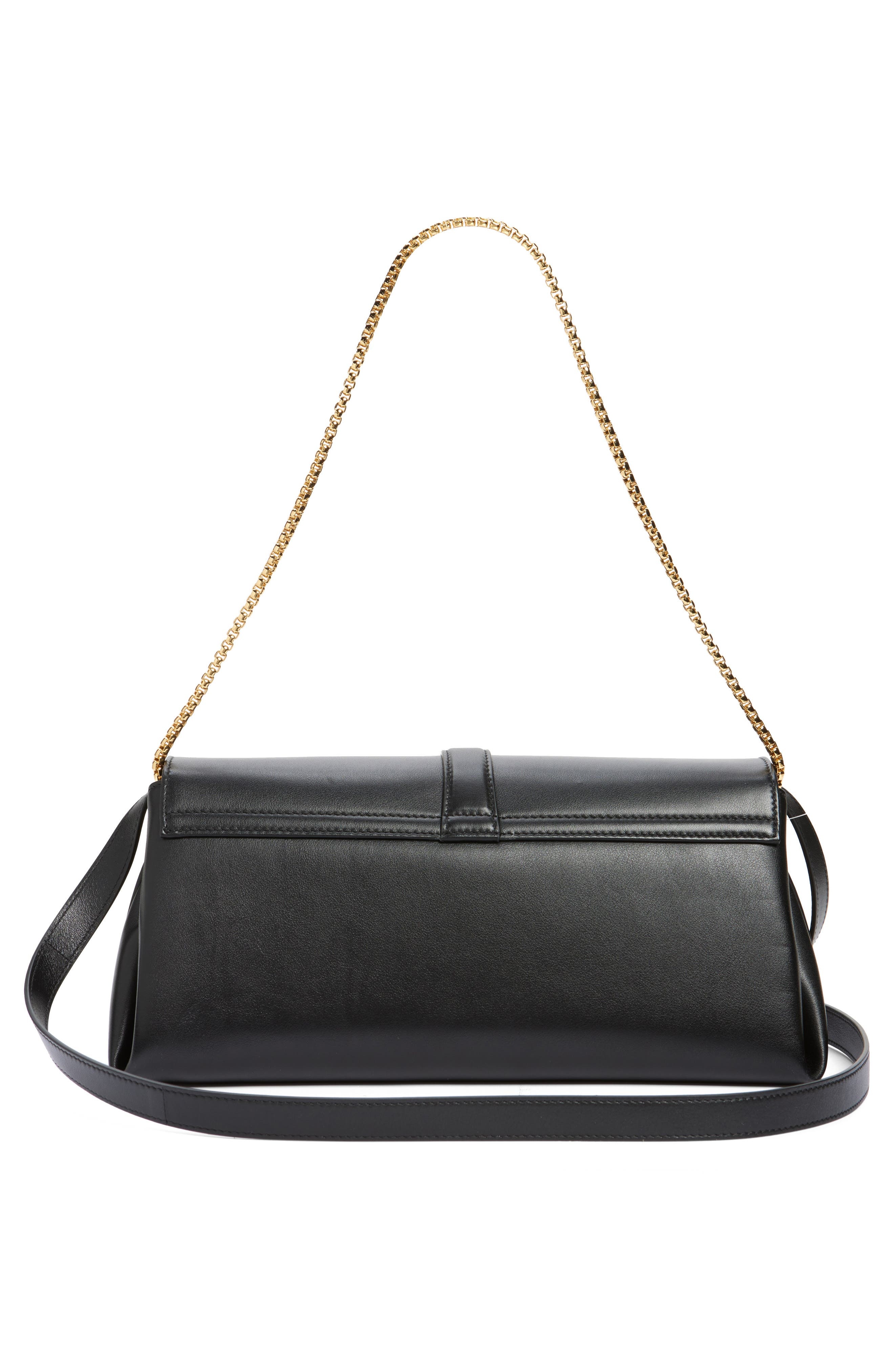 FERRAGAMO Medium Front Flap Leather Crossbody Bag in Nero at Nordstrom - 4