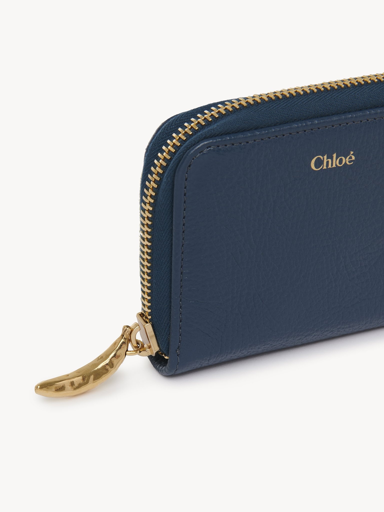 BANANA ZIPPED COIN PURSE IN GRAINED LEATHER - 5