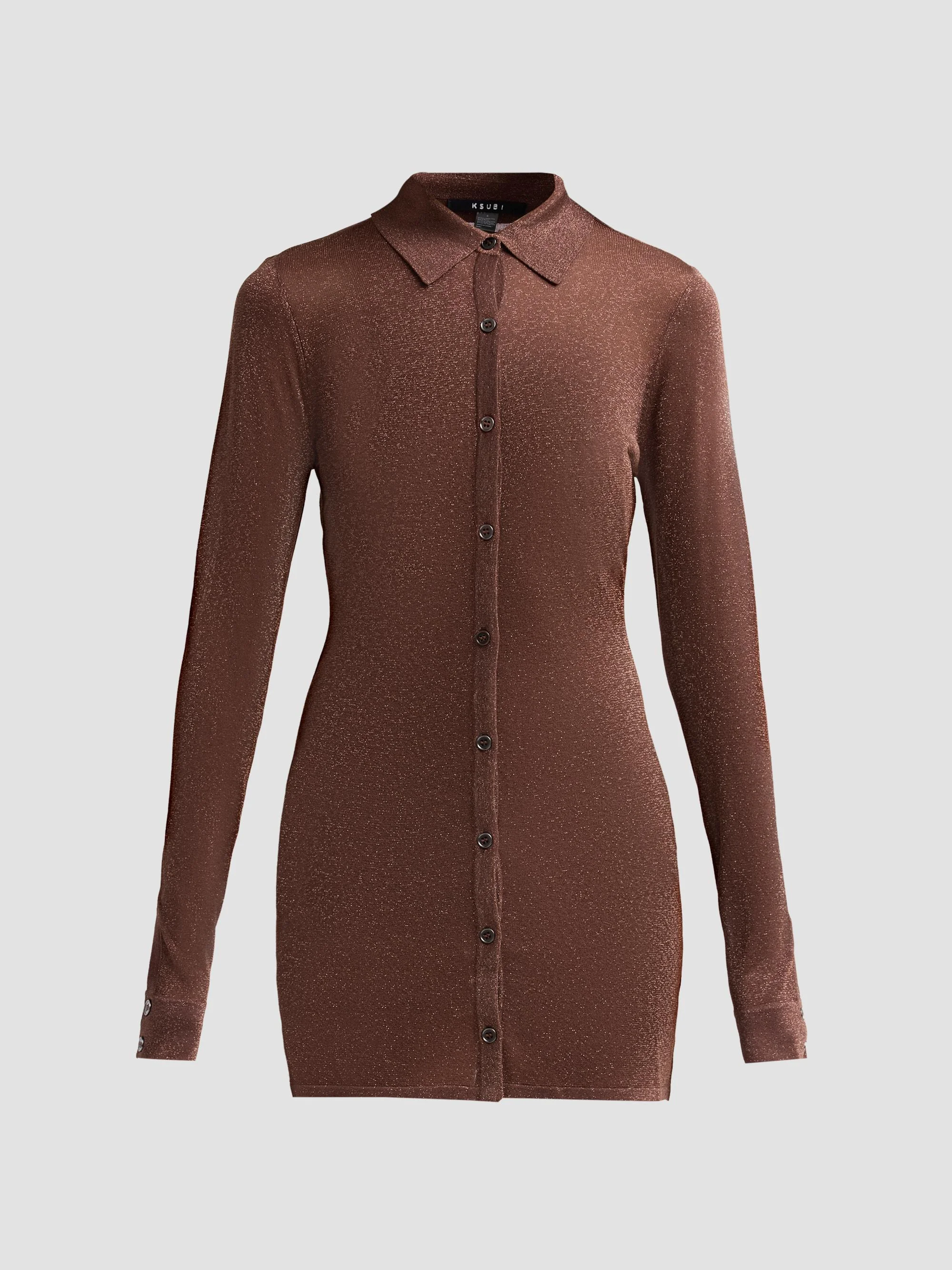 Women's Devin Long-Sleeve Shirtdress - Stone - 1
