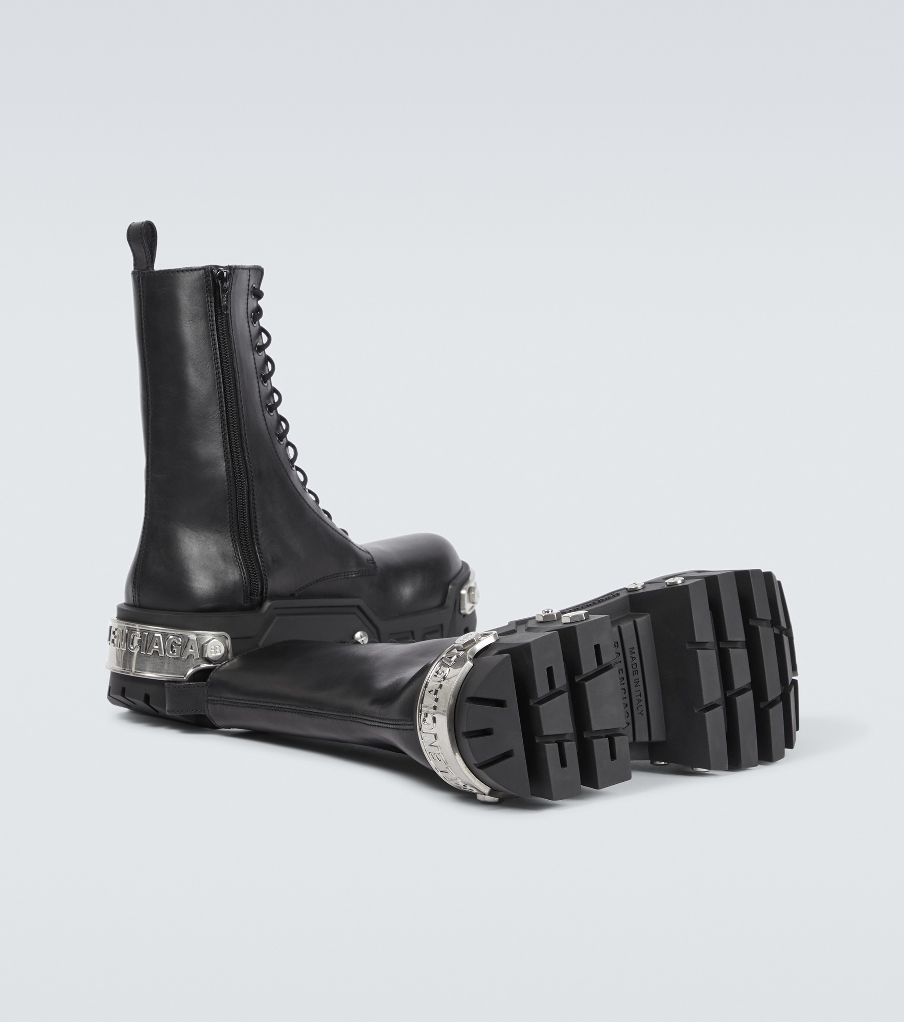 Bulldozer leather lace-up boots - 7
