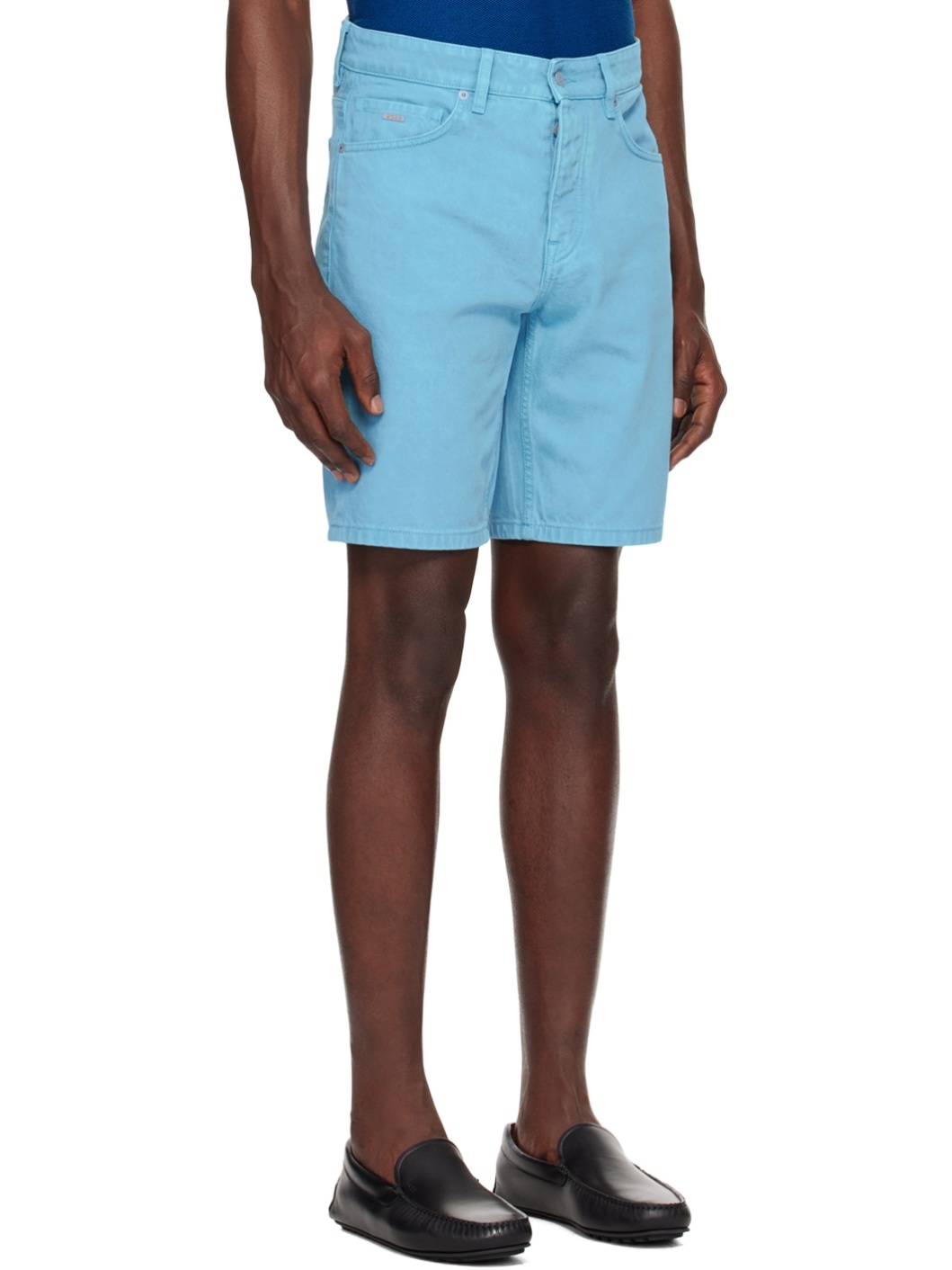 Blue Relaxed-Fit Denim Shorts - 2