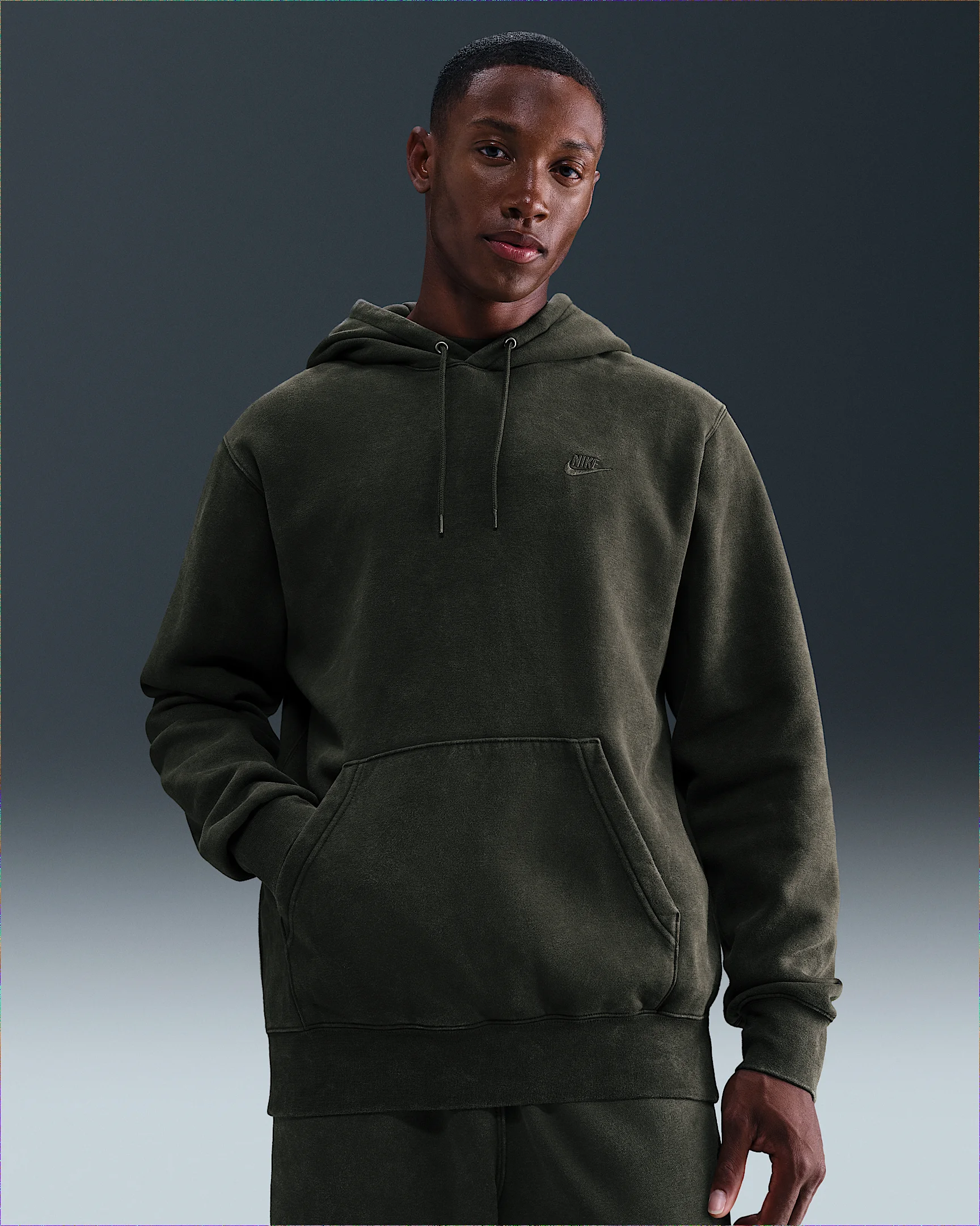 Nike Sportswear Club Men's Washed Fleece Hoodie - 1