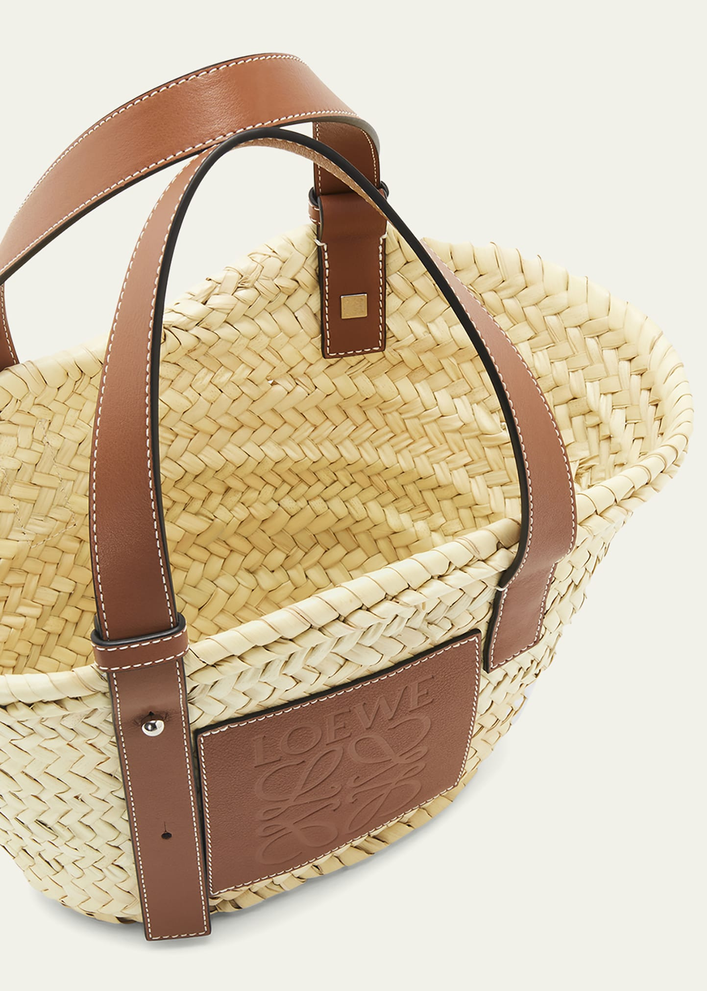 Basket Small Palm Tote Bag - 4