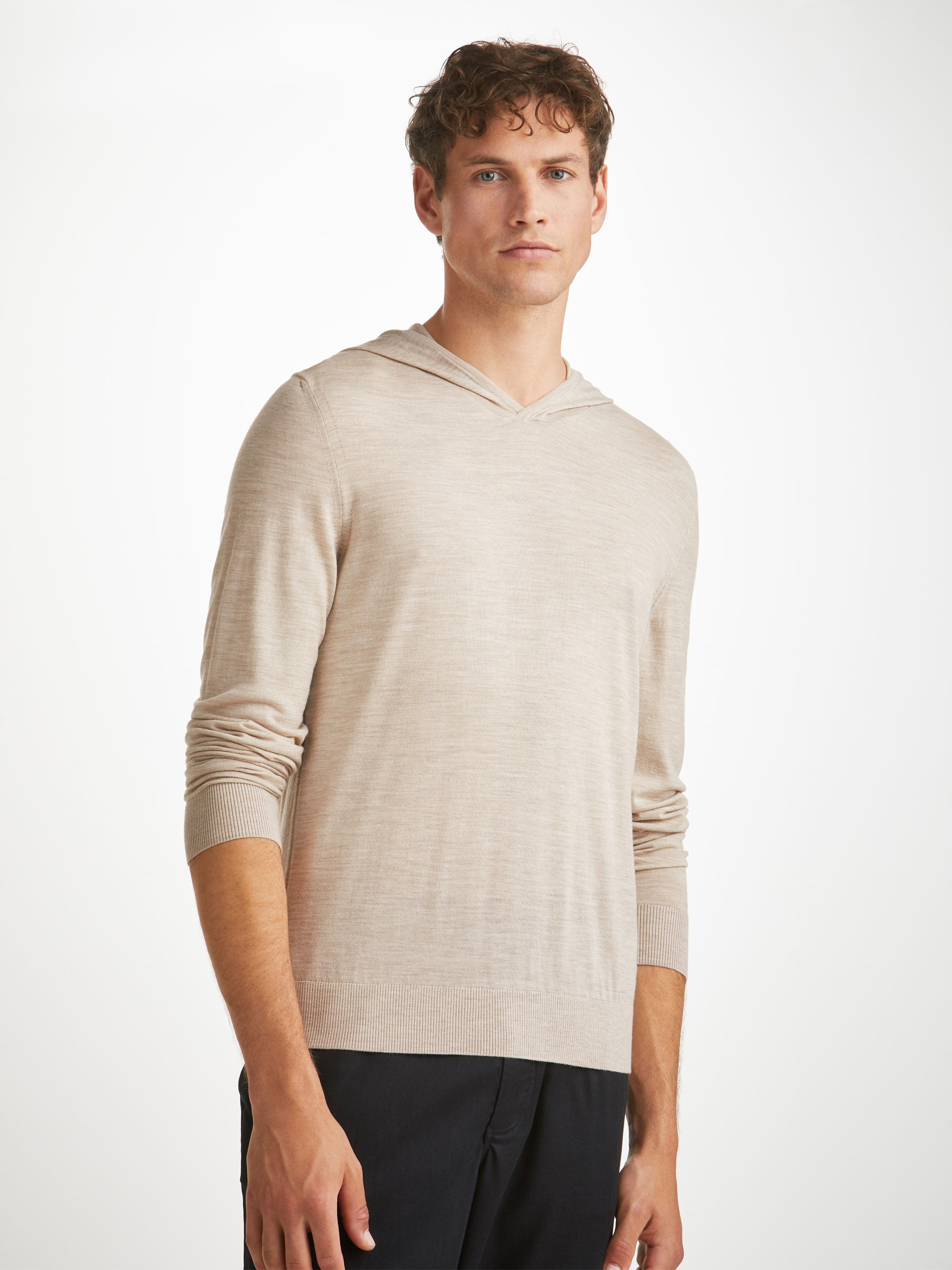 Men's Hoodie Orson Merino Wool Oat - 8
